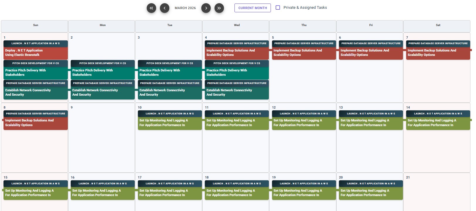 Visual Story Scheduler