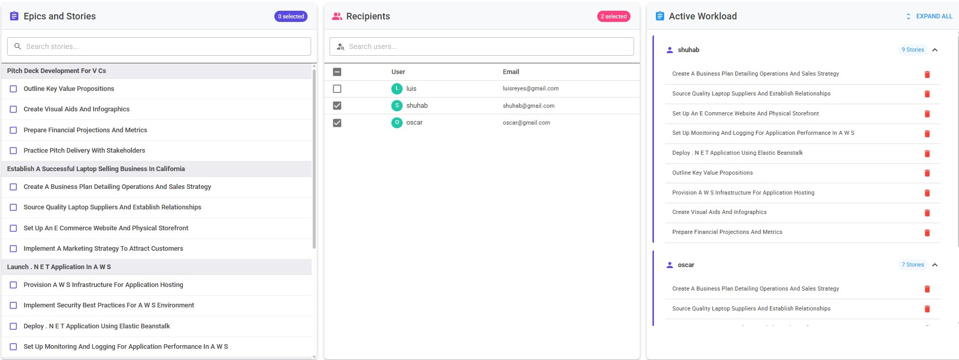 Mass Resource Allocation